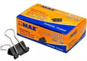 SUJETADOCUMENTOS  MAE DE 19 mm 12 PIEZAS