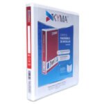 Carpeta Panorámica KYMA con Argolla O 1/2 pulgada Blanco Mate