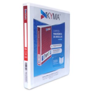 Carpeta Panorámica KYMA con Argolla O 1/2 pulgada Blanco Mate