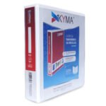 Carpeta Panorámica KYMA con Argolla O 2 pulgadas Blanco Mate