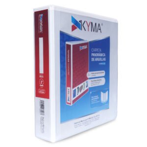 Carpeta Panorámica KYMA con Argolla O 2 pulgadas Blanco Mate