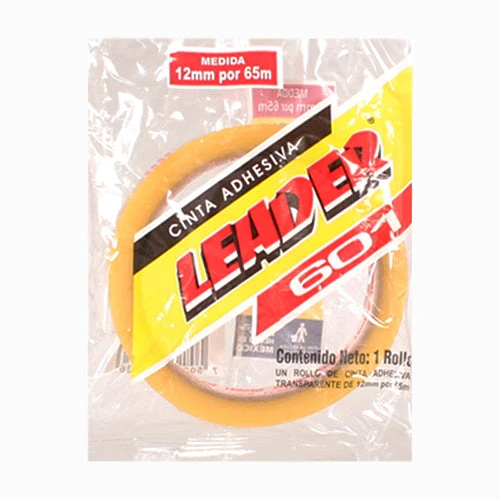 CINTA ADHESIVA TRANSPARENTE LEADER 12X65 601