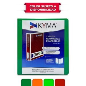 Carpeta Panorámica de Argollas KYMA Tamaño Carta 1" de Colores.