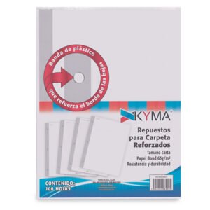 Hojas para Carpeta KYMA Carta Blanco 100 Hojas