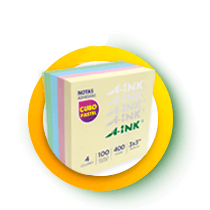 Block de notas adhesivas color pastel de 3X3 MOD. AC-013.