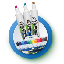 MARCADORES BASE AGUA CON 12 PZAS MOD.  AMAC-12E.