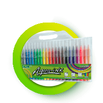 MARCADORES DE AGUA CON 24 PIEZAS MOD. APAD-24E PUNTA 2 MM.