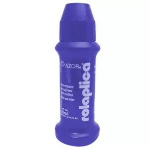 Tinta para sello Rolaplica Azor color azul sistema Roll-On 60 ml
