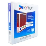 Carpeta panorámica KYMA carta blanca herraje en " D" de 1.5 pulgadas