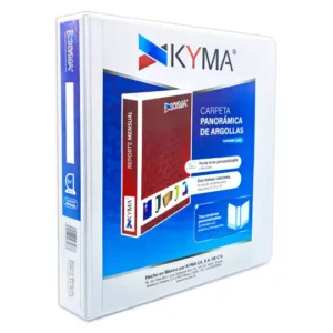 Carpeta panorámica KYMA carta blanca herraje en " D" de 1.5 pulgadas