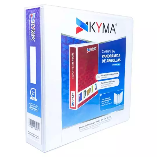 Carpeta panorámica KYMA carta herraje en "D" de 2 pulgadas