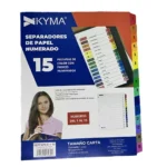 Separador de Papel KYMA con ceja de color con 15 Cejas.