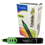 Resaltador de texto Vision Plus punta cincel 6 mm color verde caja con 12 pzas