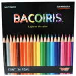 LAPICES DE COLORES LARGOS CON 24 PIEZAS REDONDOS BACOIRIS BACO