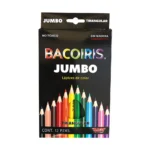 LAPICES DE COLORES JUMBO TRIANGULARES CON 12 PIEZAS BACO