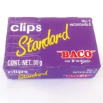 CLIP METALICO REDONDO STANDAR DEL No. 1 CON 100 PIEZAS BACO