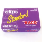 CLIP METALICO REDONDO STANDARD DEL No. 2 CON 100 PIEZAS BACO