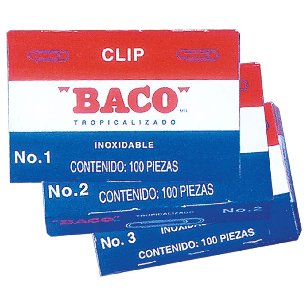 CLIP TROPICALIZADO REDONDO DEL No.1 CON 100 PIEZAS BACO - Imagen 2
