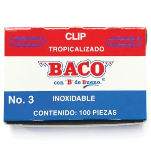 CLIP TROPICALIZADO REDONDO No. 3 CON 100 PIEZAS.