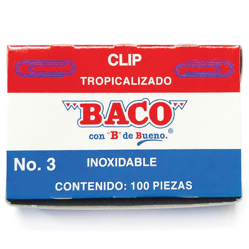 CLIP TROPICALIZADO REDONDO No. 3 CON 100 PIEZAS.