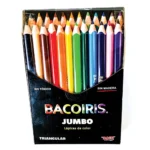 LAPICES DE COLORES CON 24 PIEZAS TRIANGULARES JUMBO BACO