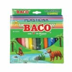 CAJA PLASTILINA CON 10 BARRITAS DE COLORES DE 12 CM BACO