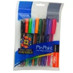 Bolígrafo fino Pin Point 0.7 mm colores surtidos empaque con 10 pzas
