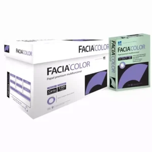 Caja de papel bond Facia Color tamaño carta color verde 75gr.