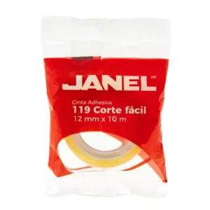 Cinta Adhesiva Transparente JANEL 12x10 corte fácil
