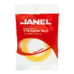 Cinta Adhesiva Transparente JANEL 12x33 Corte Fácil