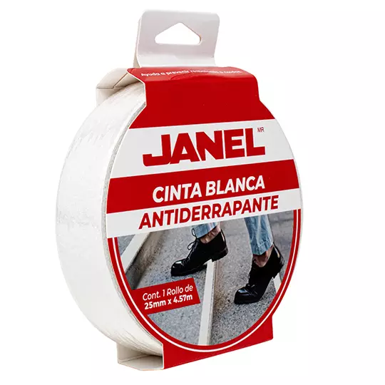 Cinta antiderrapante blanca Janel 25 mmx 4.57 m