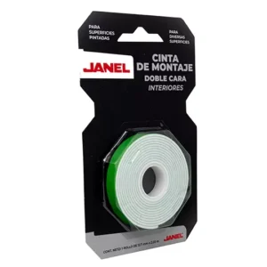 Cinta de montaje para interiores Janel 12.7 mm x 2.03 m