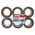 Cinta empaque línea 100 canela JANEL 48x150 con 6 piezas