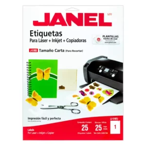 Etiqueta Laser Mod j-5165 Blanca JANEL Tamaño Carta con 25 Etiquetas