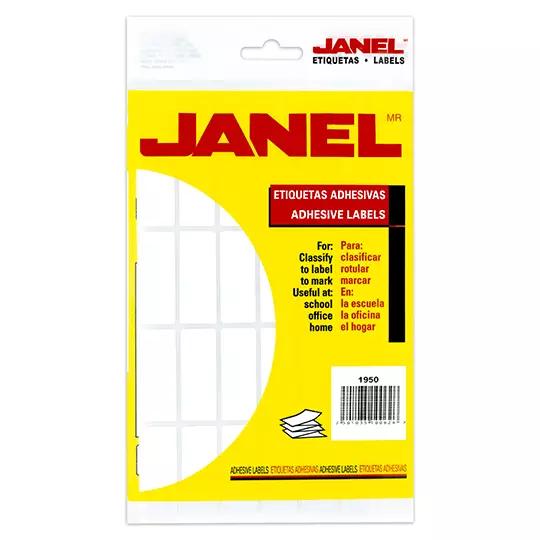 Etiqueta blanca JANEL clasica no. 15 con504 etiquetas de 19x50mm