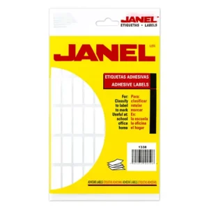 Etiqueta blanca JANEL clasica no. 6 con900 etiquetas de 13x38mm