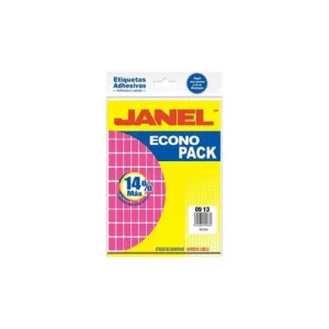Etiqueta JANEL econopack no.1 rosa con 1440 etiquetas de 9x13mm
