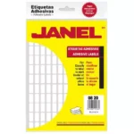Etiqueta blanca JANEL clasica no. 4 con2520 etiquetas de 8x20 mm