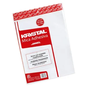 Mica adhesiva 25 cm x 33 cm bolsa con 5hojas