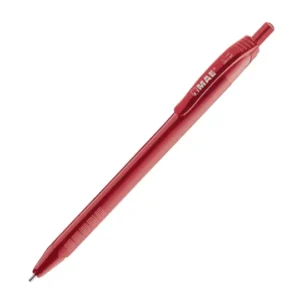 Boligrafo retractil MAE rojo punto fino 0.7mm caja con 12 pz
