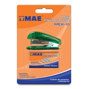 Kit de Engrapadora plastica mae mini Engrapadora no 10 + 1000 grapas