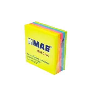 Notas Adhesivas MAE neón 2x2 pul block con 250 hojas de colores