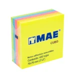 Block de notas adhesivas colores neon 3x3 MAE
