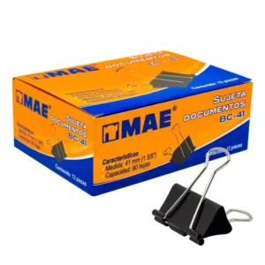 Sujetadocumentos mae de 41 mm 12 piezas.