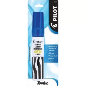Marcador permanente Jumbo Pilot punta cincel hasta 12.5 mm, azul, blister