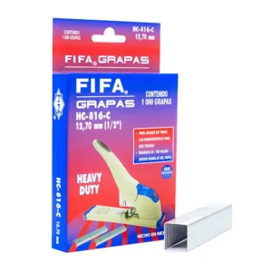 Grapas de uso pesado 1/2 FIFA Heavy DutyHC-816-C caja con 1,000 grapas